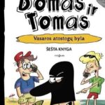 vaikai ir plėšikas su pinigų maišu