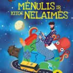 žmogus sėdi ant mėnulio