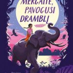 mergaitė ant dramblio