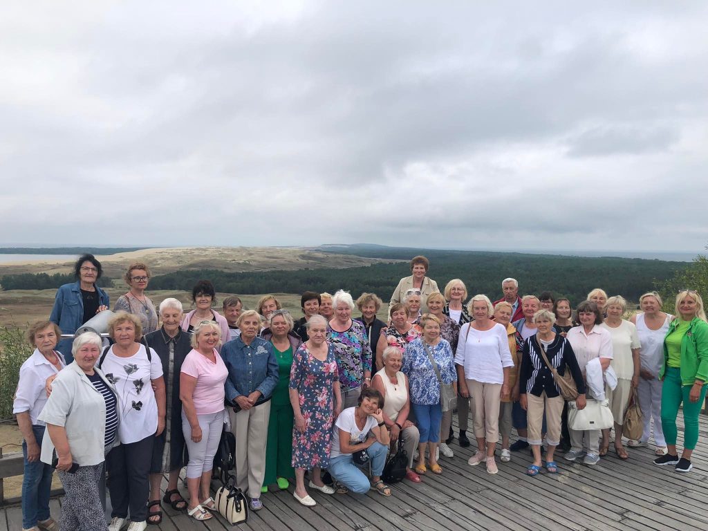 Kelionės dalyviai kopose