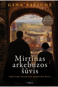 Vyras ir moteris žiūri pro pilies langą