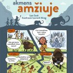 pirmykščiai žmonės su lazdomis vaikosi laukinius žvėris