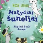 šuneliai laksto po pievą, aplink skraido bitės