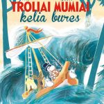 troliai plaukia per audrą burlaiviu